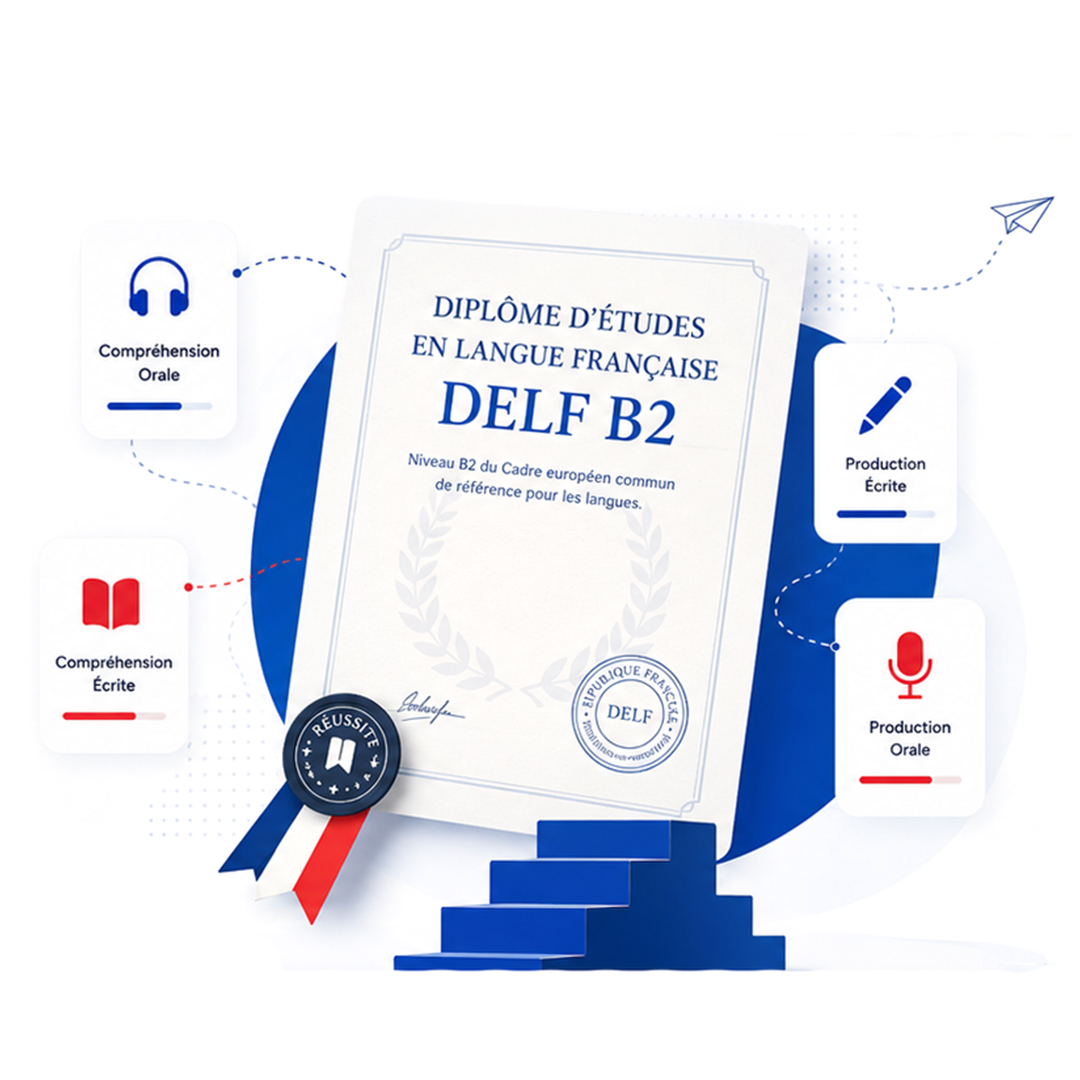 Diplôme DELF B2 et les quatre compétences évaluées